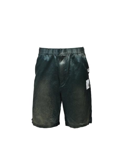 Maison MIHARAYASUHIRO SUN FADED SATIN SHORTS / D.GRN