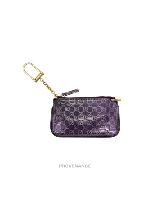 Gucci Key Pouch Cles - GG MicroGuccissima Patent Purple