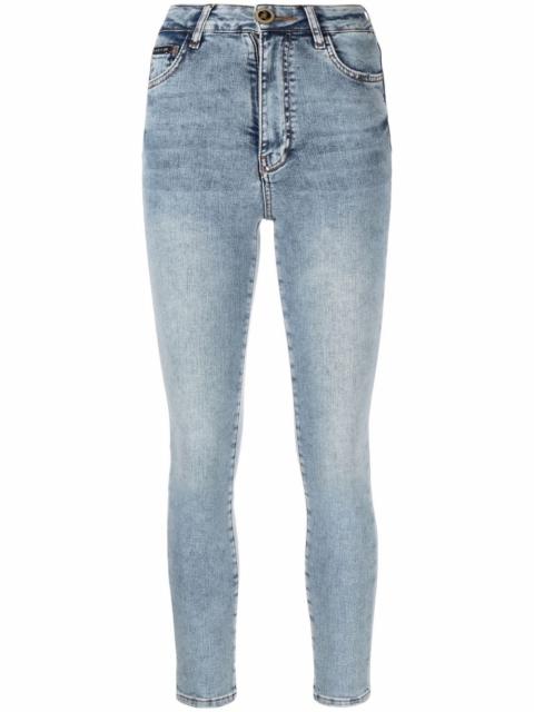 PHILIPP PLEIN Skull embroidery skinny jeans