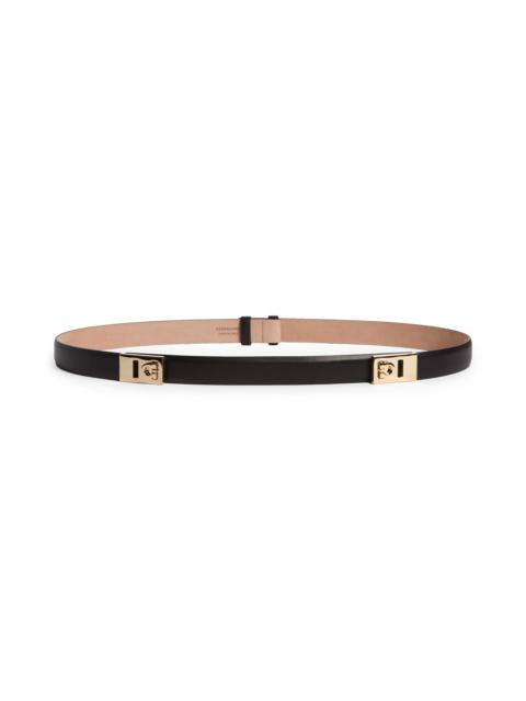 FERRAGAMO Donna Double Gancio Expandable Leather Belt