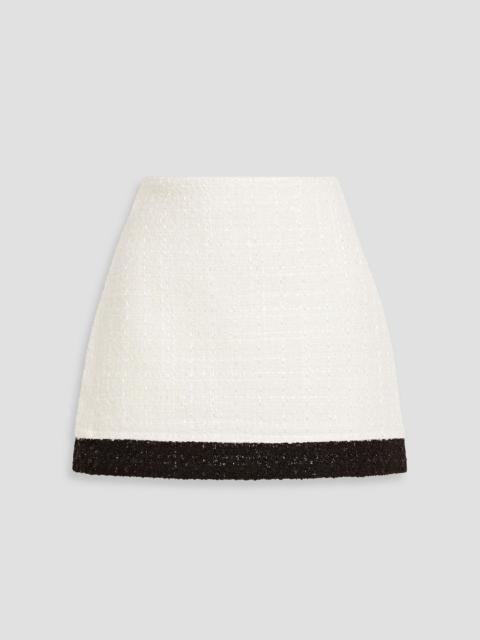 Alice + Olivia Ecenia metallic tweed mini skirt