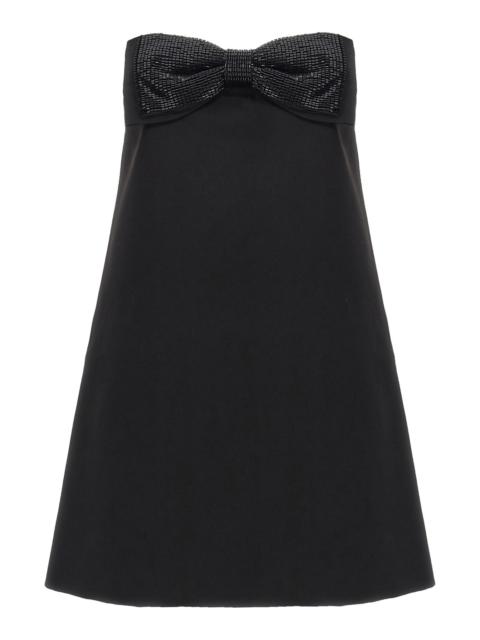 self-portrait 'Black Crepe Bandeau Mini' dress