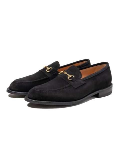 Tricker's Trickers x Clutch Cafe Leon Horsebit Loafer Black Repello Suede