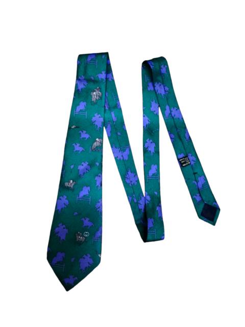 GUCCI Vintage Gucci equestrian print necktie