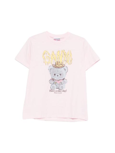 GANNI Cowboy Bear organic cotton t-shirt