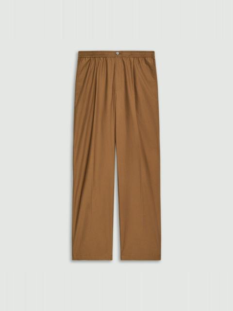 Theory Pleated Drawstring Pant in Cotton-Blend