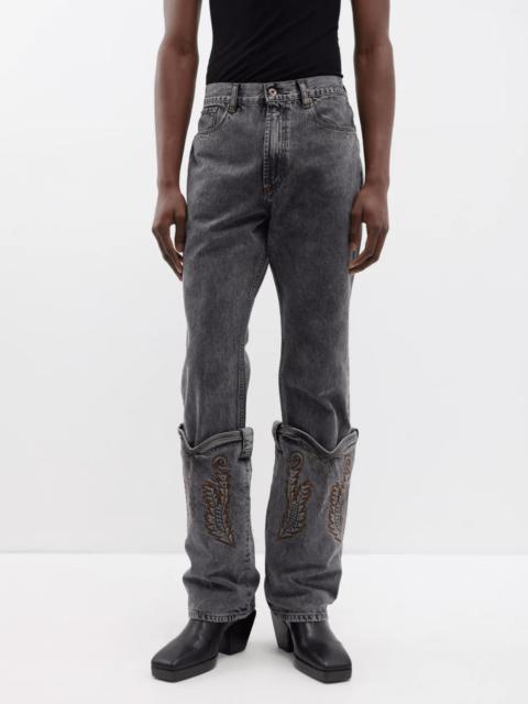 Y/Project Evergreen Cowboy Cuff Denim Jeans