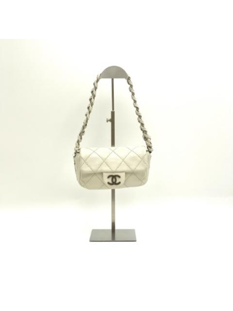 CHANEL Chanel No.10 White Mini Chain Shoulder Bag