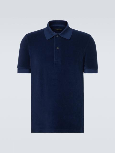 TOM FORD Cotton-blend terry polo shirt