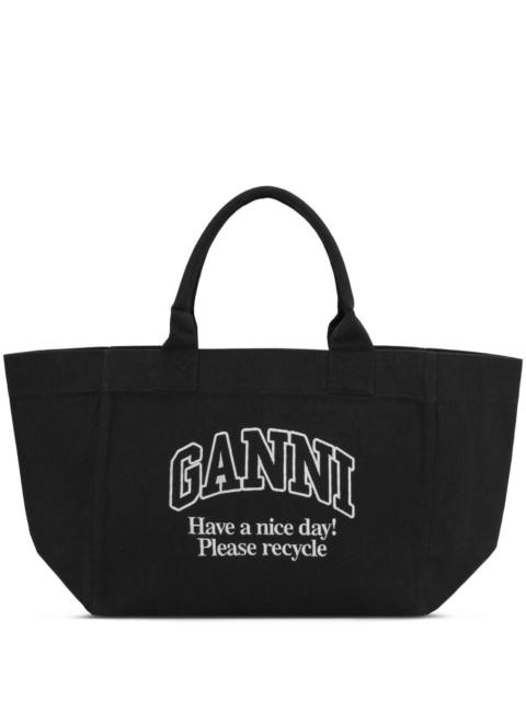 GANNI Ganni Women Organic Cotton Xxl Tote Bag