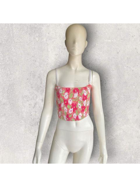 Dolce & Gabbana Vintage 00’s D&G Floral Smocked Straps Top