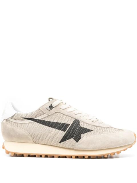 Golden Goose Golden Goose Men "Running Marathon" Mesh Upper Suede Toe Leather Heel