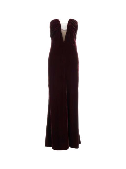 GIORGIO ARMANI Giorgio Armani Women Grape Velvet Long Dress