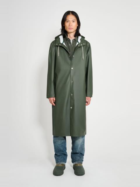 Stutterheim Stockholm Long Raincoat Green