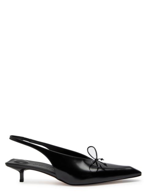 JACQUEMUS Jacquemus Les Low Cubisto 35 Leather Slingback Pumps
