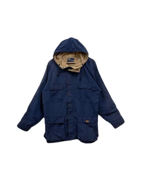 Vintage 90s Polo Ralph Lauren Button Zip Up Jacket Parka