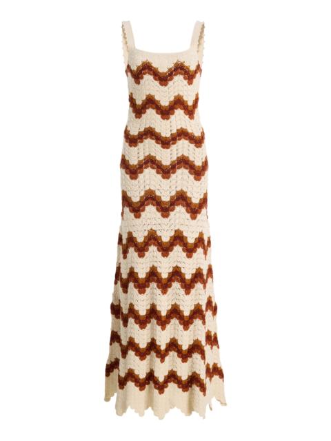 ESCVDO Marea Crocheted Cotton Maxi Dress multi