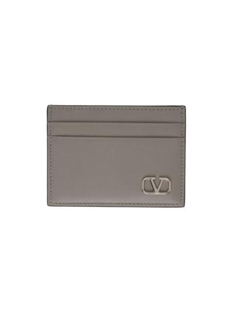 Valentino Gray VLogo Signature Card Holder