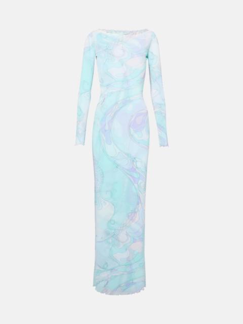 PUCCI Orchidee tulle maxi dress