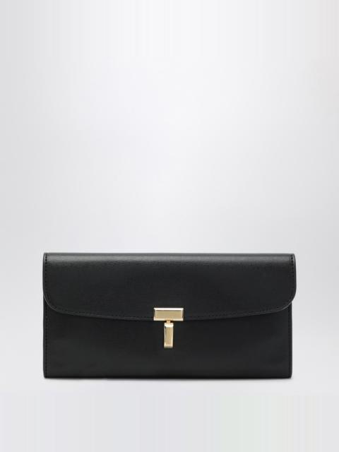 TOTEME Black smooth-leather T-lock wallet