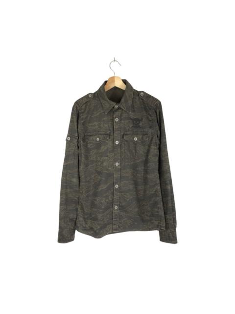 Other Designers Vintage - Hysteric Glamour Tiger Camo Skull Army Utility Shirt