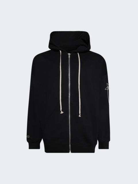 Rick Owens X  Champion Jumbo Jason S  Hoodie Black