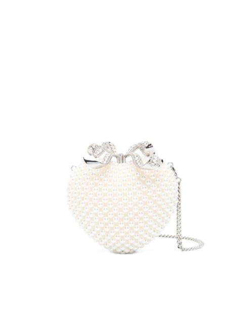 self-portrait Pearl Heart clutch