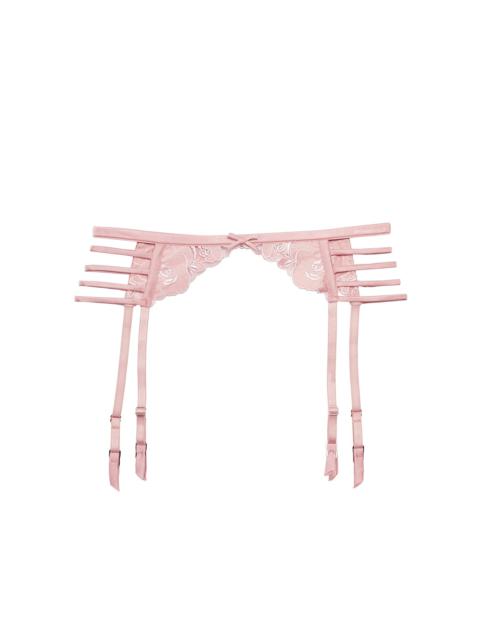 Fleur du Mal Rose Logo Embroidery Garter Belt