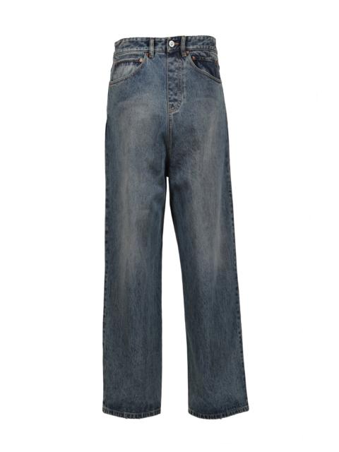 VETEMENTS BACK TO FRONT JEANS M / DISTRESSED BLU