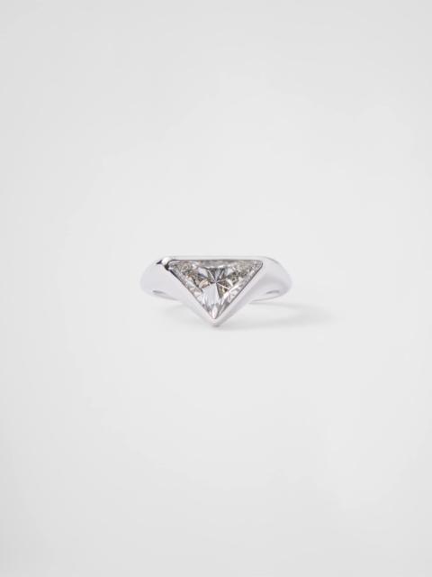 Prada Eternal Gold ring in white gold with laboratory-grown diamond