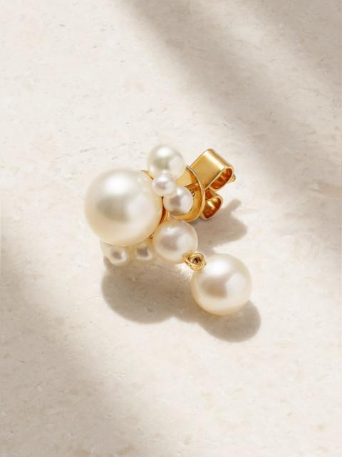 SOPHIE BILLE BRAHE Grande Chambre de Perle 14-karat gold pearl single earring White