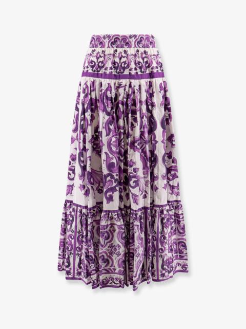 Dolce & Gabbana Dolce & Gabbana Women Long Skirt With Maiolica Print