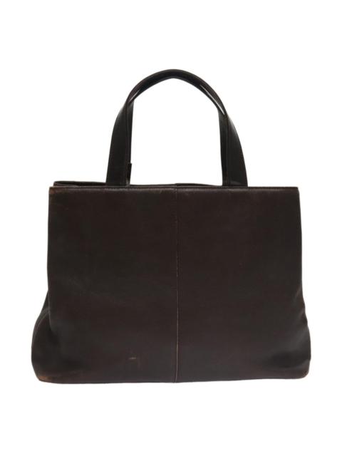 Burberry Burberry Hand Bag Leather Brown Gold