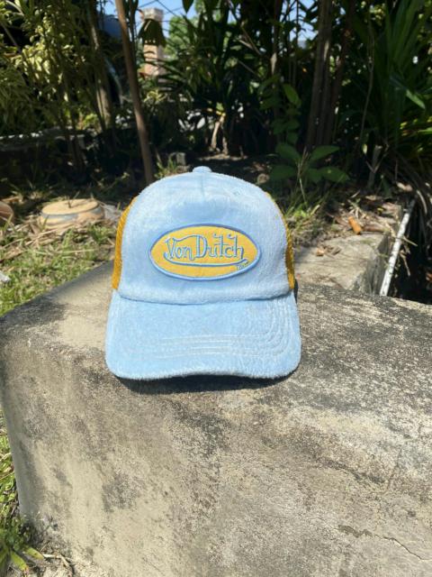 RARE🔥 Vintage Von Dutch Velvet Trucker Snapback Hat