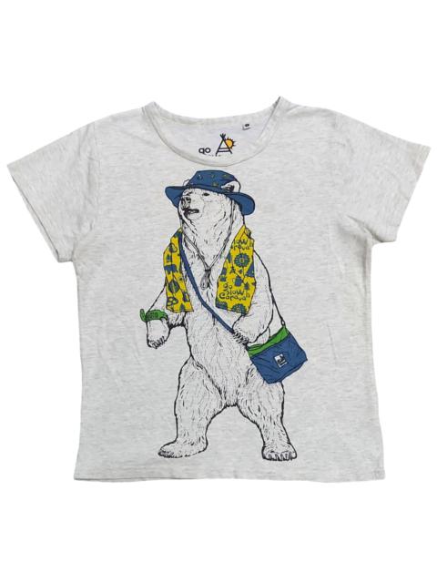 Other Designers Designer - RARE! GO SLOW CARAVAN BEACH GOERS BEAR BIG PRINT