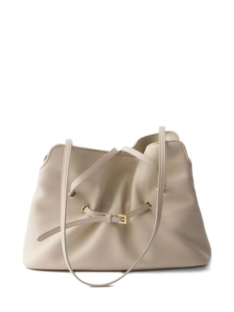 Prada Prada Small Dada Leather Tote Bag