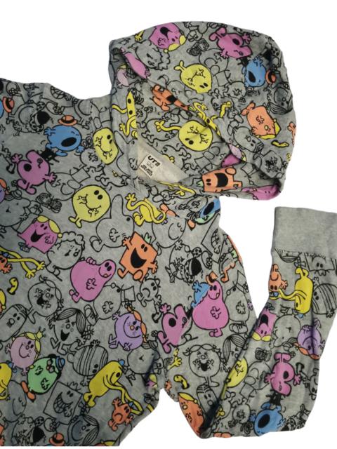 Other Designers Japanese Brand - Mr. Men Little Miss Cartoons OverPrint Hoodie Sweatshirt