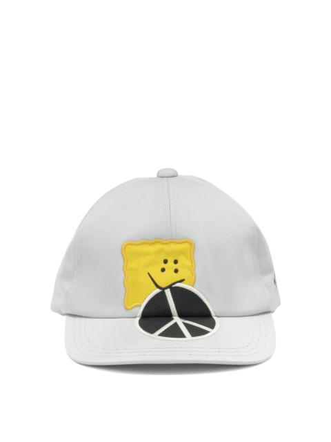 Kapital Kapital Chino Peckish Peace Baseball Cap Light Gray