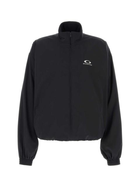 BALENCIAGA Black Stretch Polyester Oversize Jacket