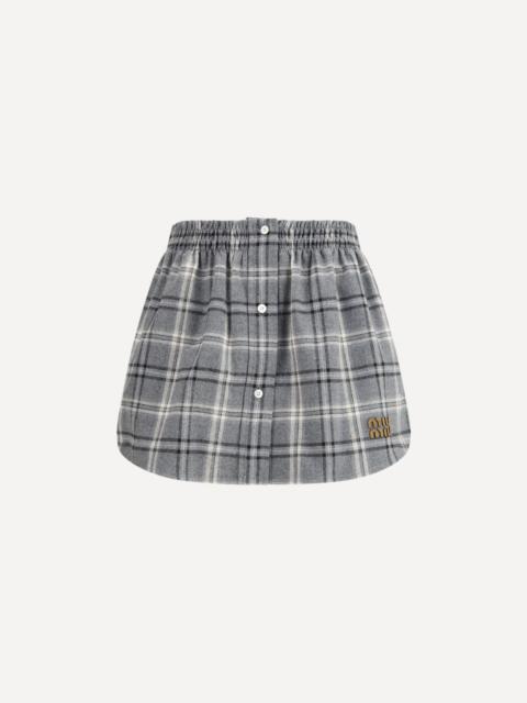 Miu Miu Check flannel Miniskirt