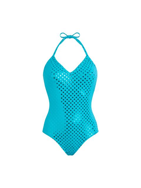 Vilebrequin Women Halter One-piece Swimsuit Relief Sparkling