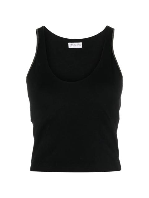 Brunello Cucinelli Brunello Cucinelli Woblack Stretch Fitted Tank Top