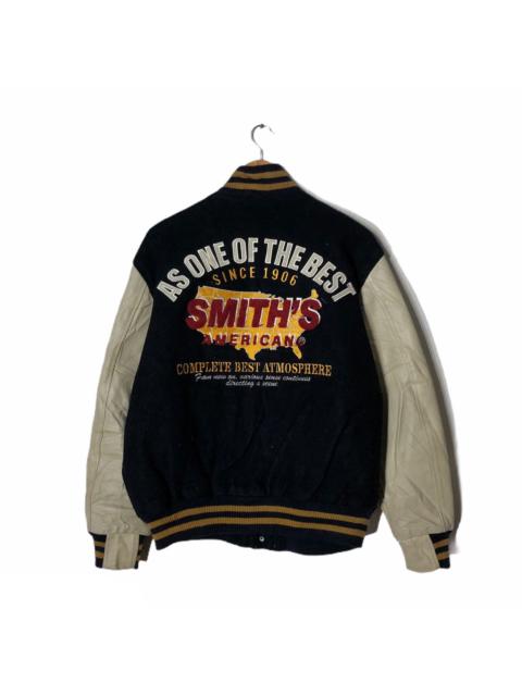 Other Designers Vintage 90 Varsity Leather Jacket Smith's American Big Logo
