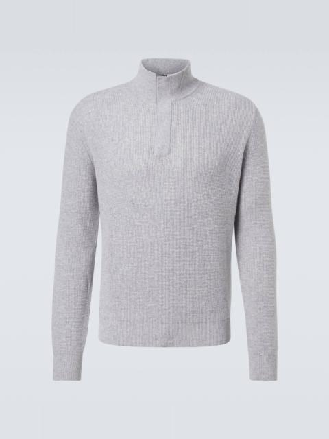 Canali Waffle-knit wool and cashmere sweater