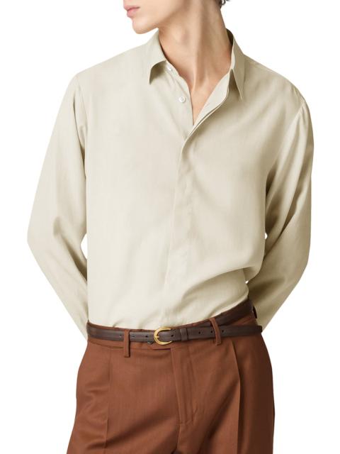 LARDINI LINEN AND NATURAL FIBER SHIRT