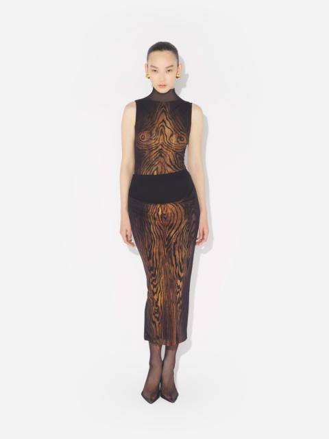 Jean Paul Gaultier THE LONG DRAPED WOOD SKIRT