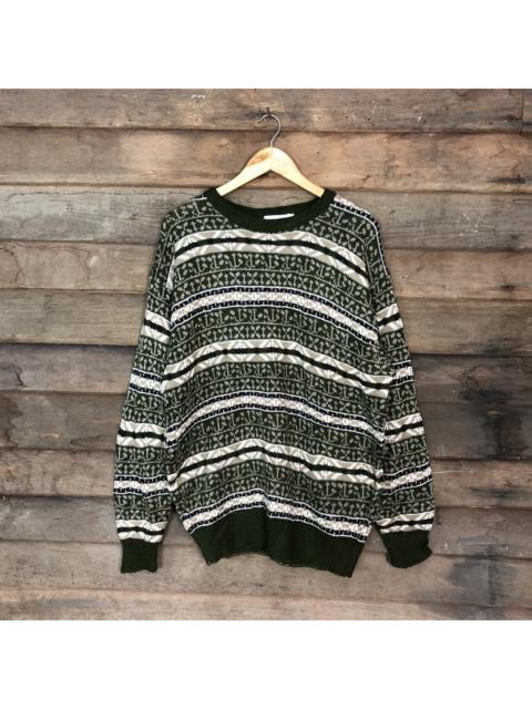 Other Designers Homespun Knitwear - Yes Pleeze Patterned Knit Sweater