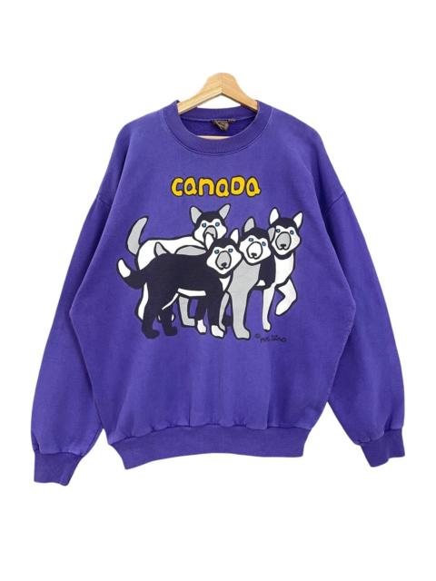 Other Designers Vintage 90s Canada Big Logo Crewneck Sweatshirt Size XL