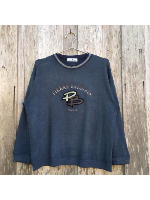 Other Designers Vintage - Vintage Pierre Balmain Paris Crewneck Sweatshirt Big Logo
