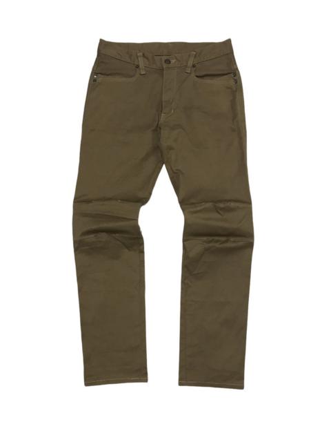 Japanese Brand - PPFM Buckle Back Design Curve Knee Pants Brown